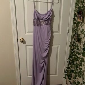 Purple Corset Prom Dress